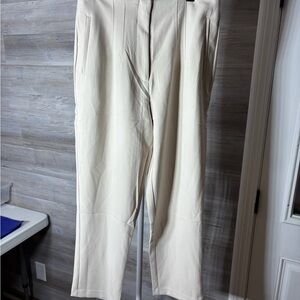 Women's Cream Tailored Trousers - Straight Leg 1075